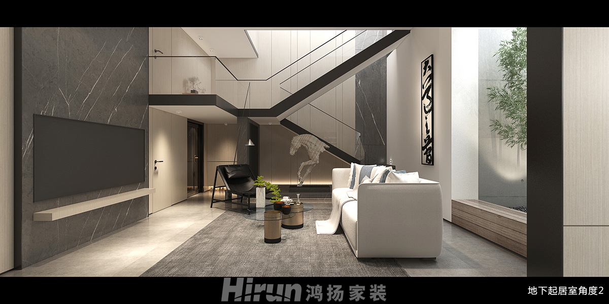 東方名苑首府500㎡意境東方別墅 裝修案例效果圖-負一層角度2