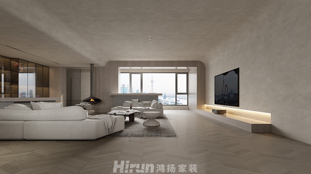 中建江山壹號260㎡雅致現代大平層 裝修案例效果圖-3