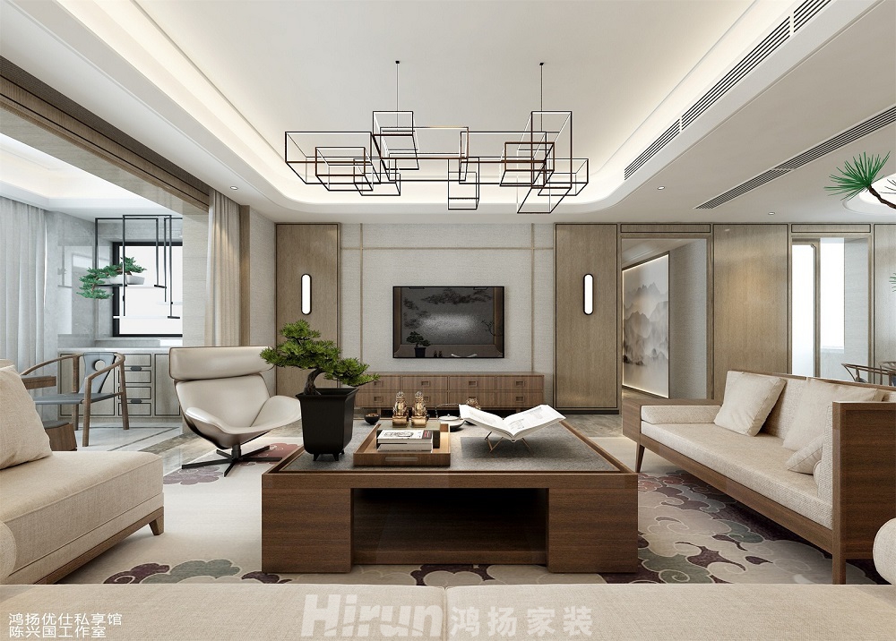 楚天逸品220㎡輕歐簡(jiǎn)美大平層 裝修案例效果圖-9132395263826268