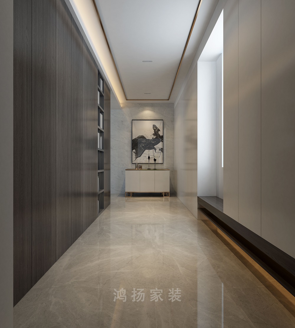 爵世名邸400㎡雅致現(xiàn)代別墅 裝修案例效果圖-3