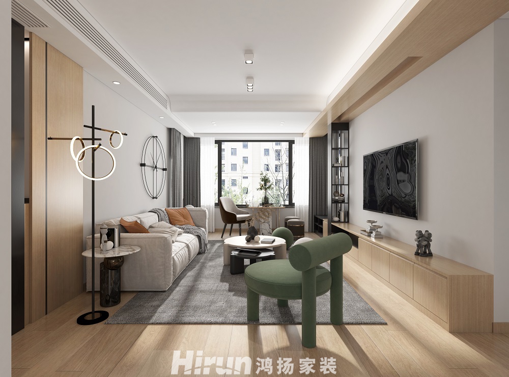 長房云時代123㎡北歐之光三居室 裝修案例效果圖-03