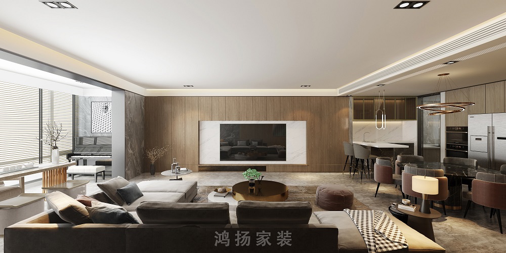 北辰定江洋220㎡雅致現代大平層 裝修案例效果圖-1