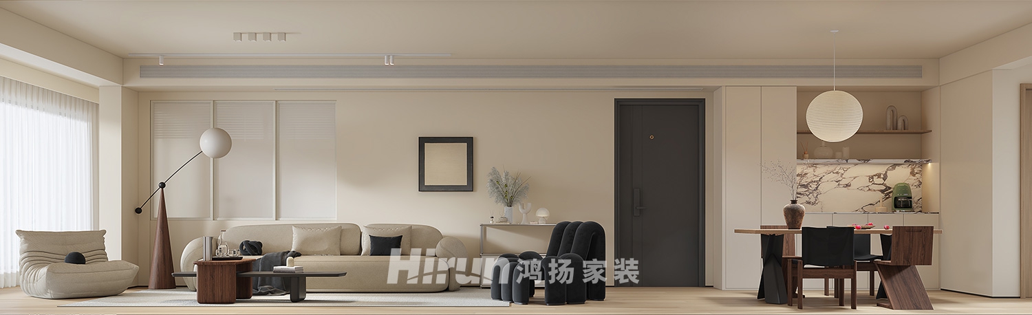 建發玖洲和璽143㎡北歐之光四居室 裝修案例效果圖-1