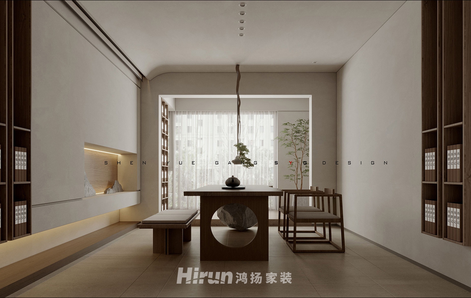 龍湖碧桂園天宸原著140㎡復合寫意復式 裝修案例效果圖-1