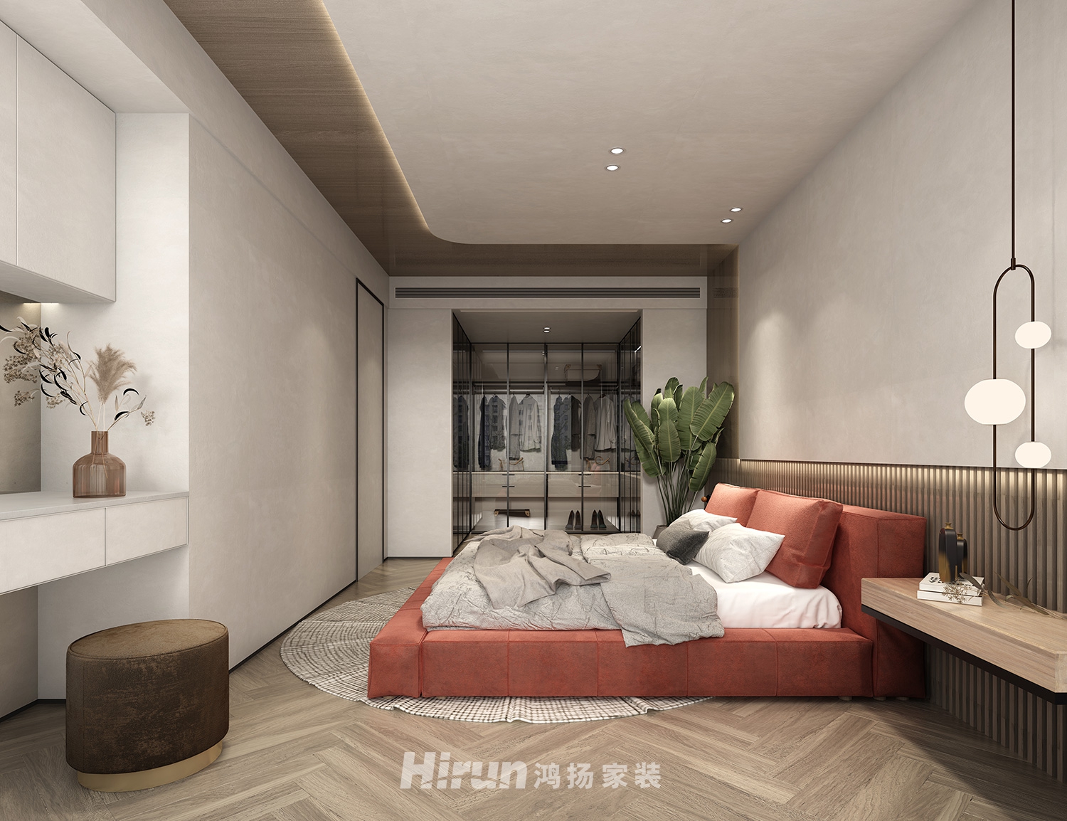 建發(fā)央著140㎡雅致現(xiàn)代復(fù)式 裝修案例效果圖-2