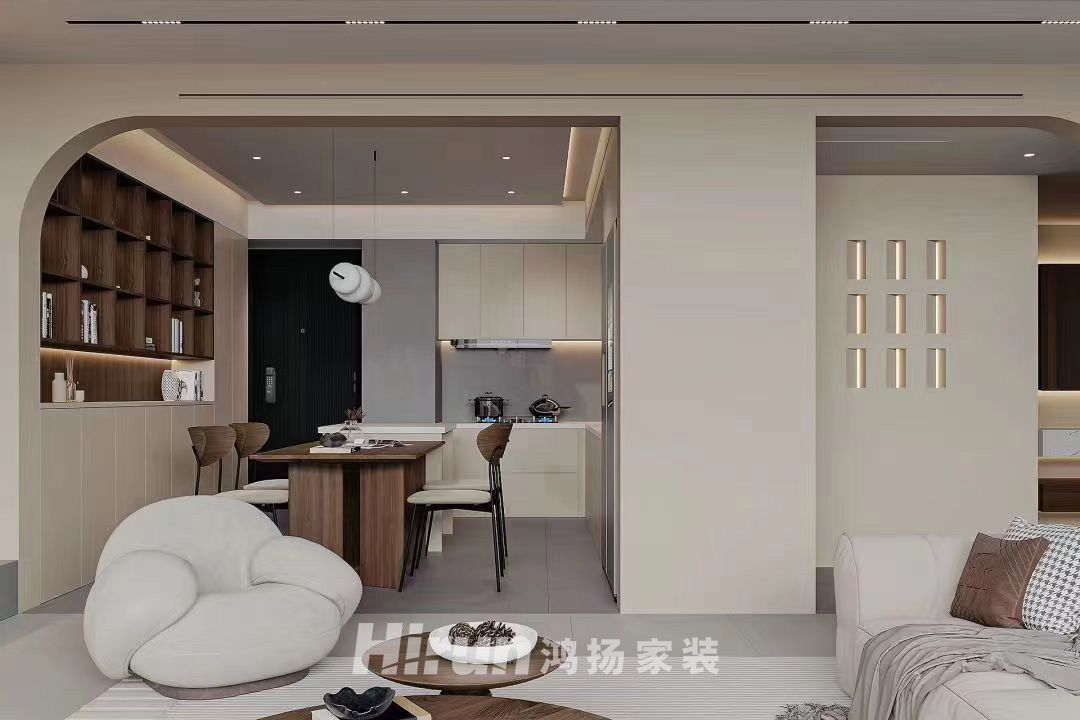 省委宿舍112㎡雅致現代三居室 裝修案例效果圖-2