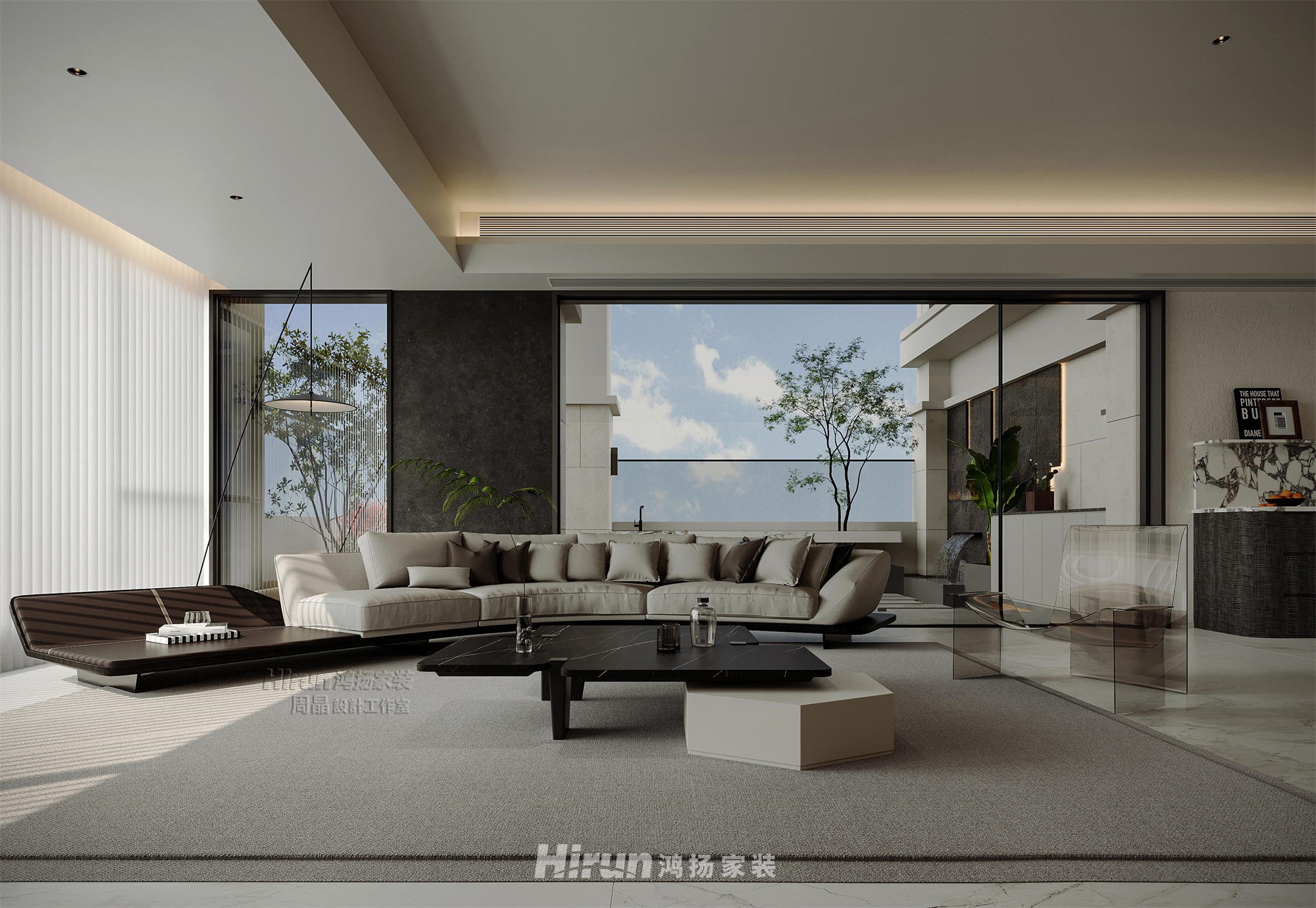 金茂云府208㎡雅致現代大平層 裝修案例效果圖-6