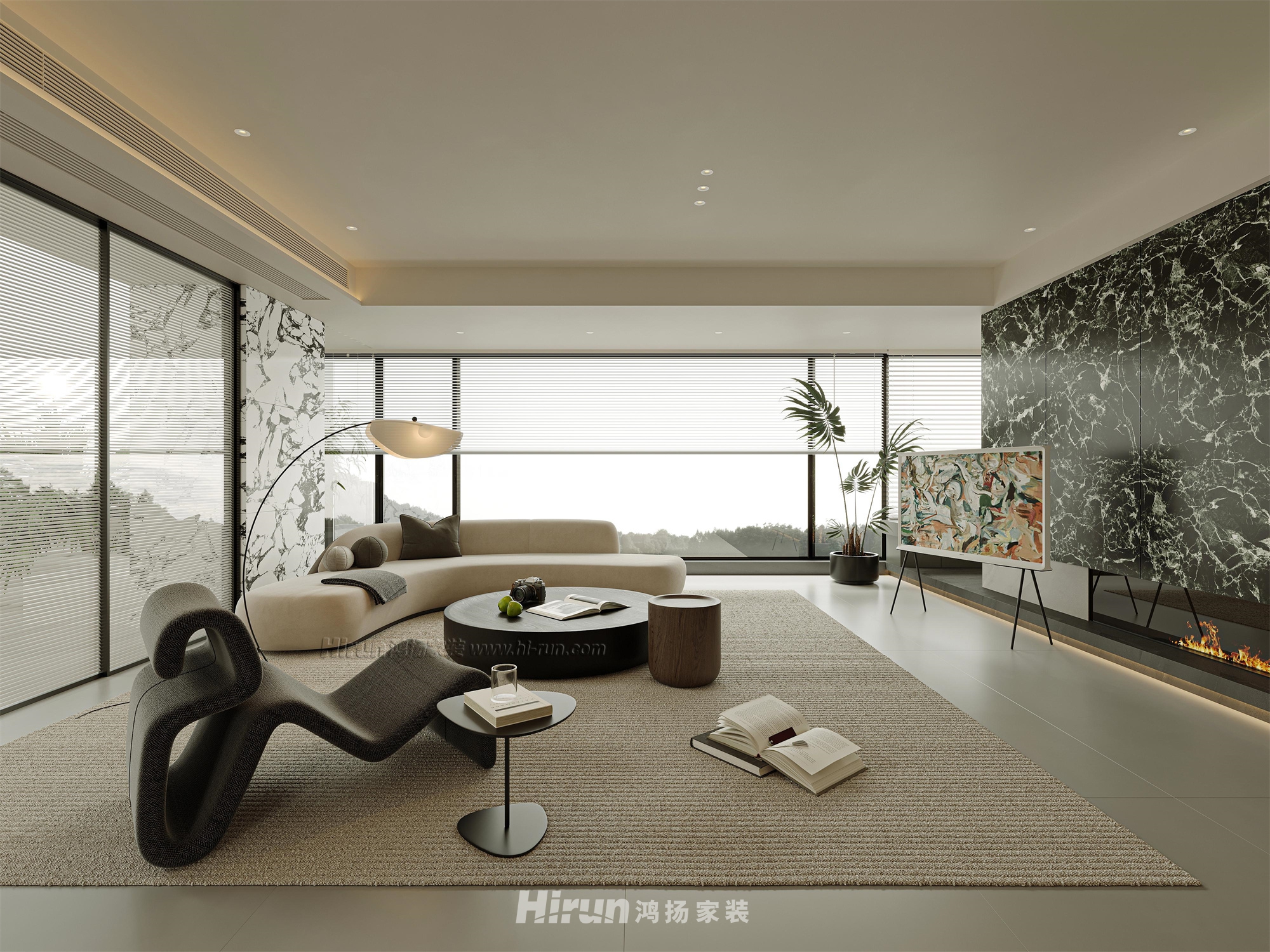 金茂云府208㎡雅致現(xiàn)代大平層 裝修案例效果圖-5