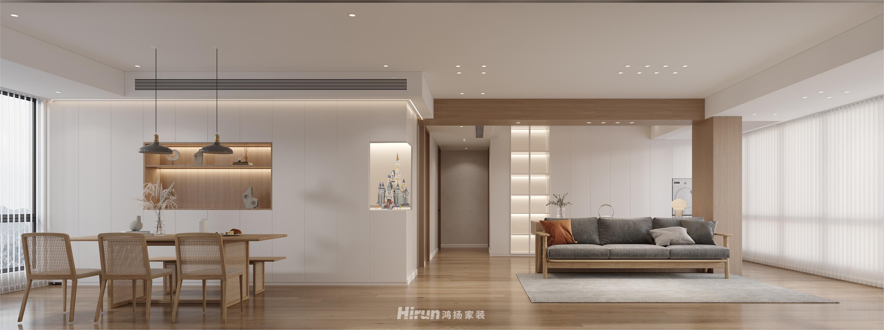 湖山壹號(hào)135㎡北歐之光四居室 裝修案例效果圖-1