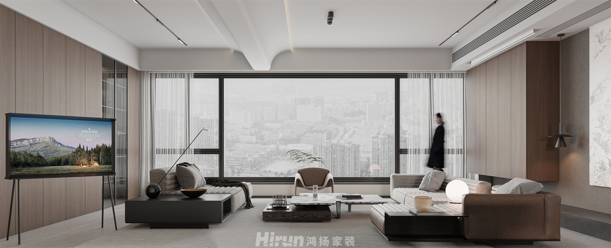 建發(fā)玖洲和璽140㎡雅致現(xiàn)代四居室 裝修案例效果圖-1
