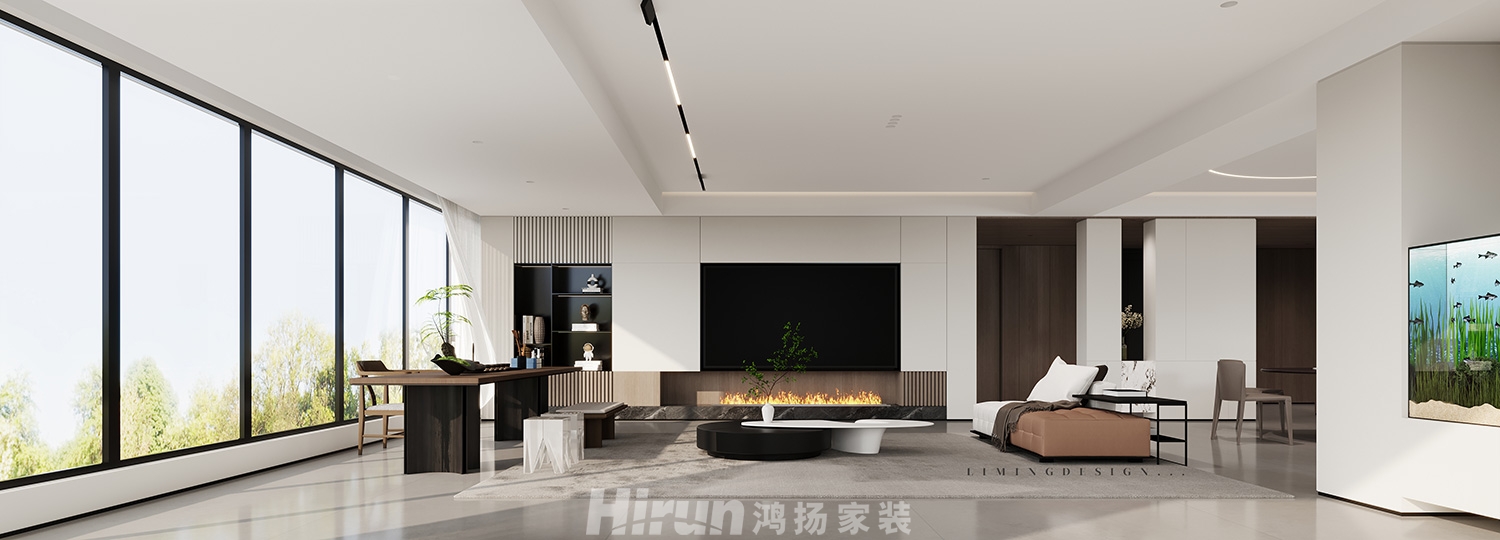 夢想麓隱桐溪365㎡雅致現代大平層 裝修案例效果圖-2
