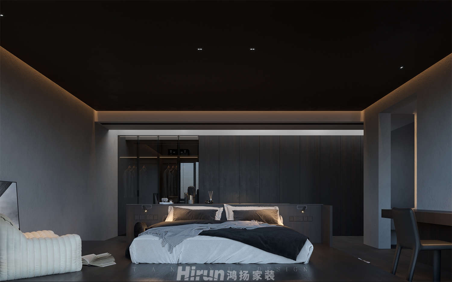 建發玖洲觀瀾213㎡雅致現代大平層 裝修案例效果圖-2