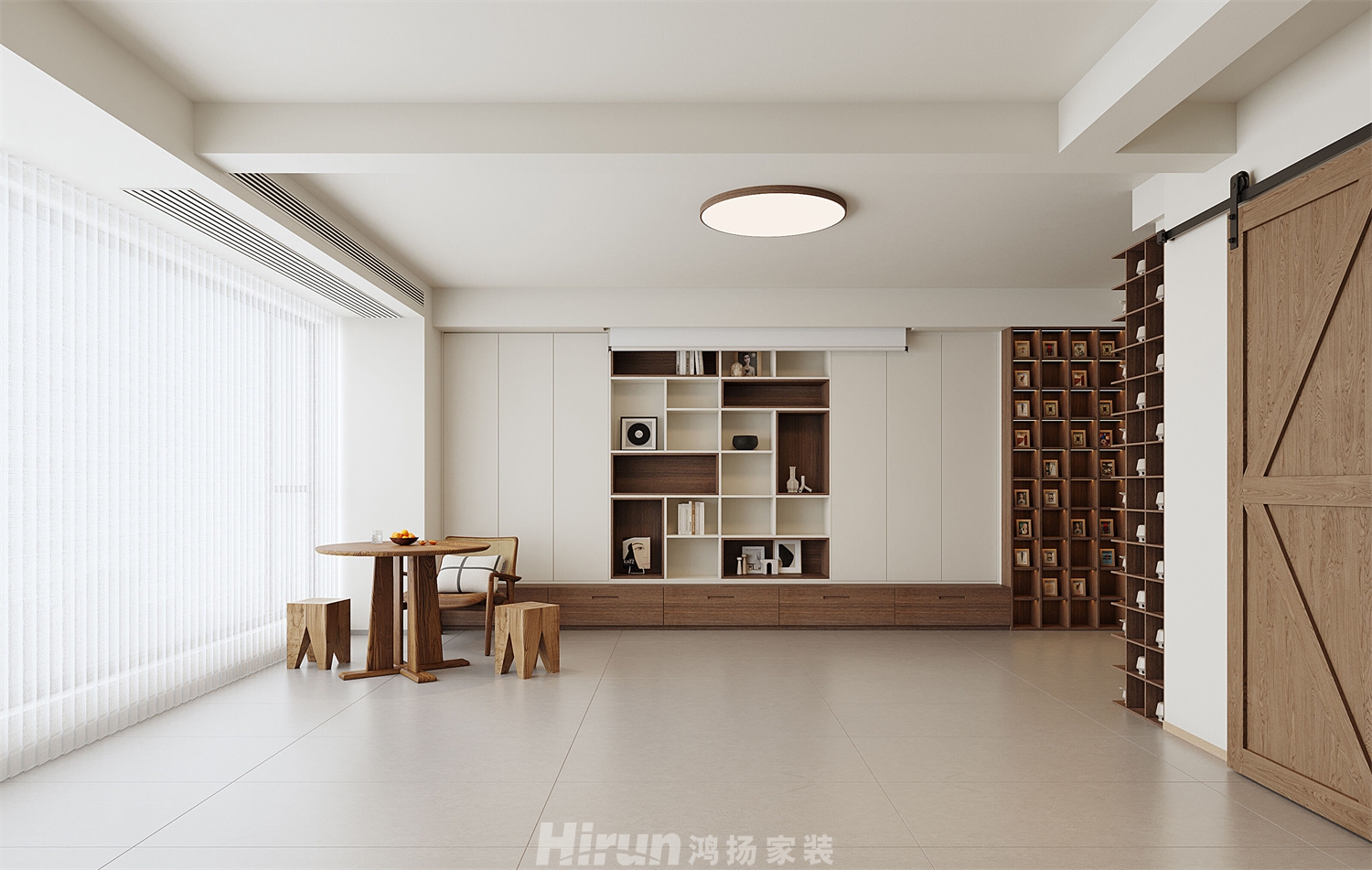 漢唐翰林府160㎡優雅繽紛四居室 裝修案例效果圖-1