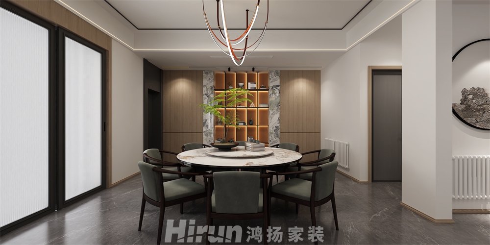 湘江富力城380㎡復(fù)合寫意別墅 裝修案例效果圖-1