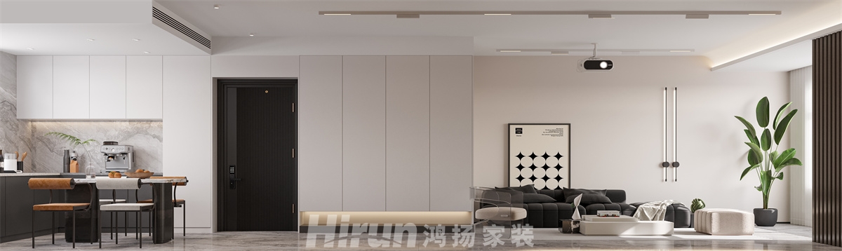 麥迪遜廣場(chǎng)100㎡北歐之光二居室 裝修案例效果圖-2