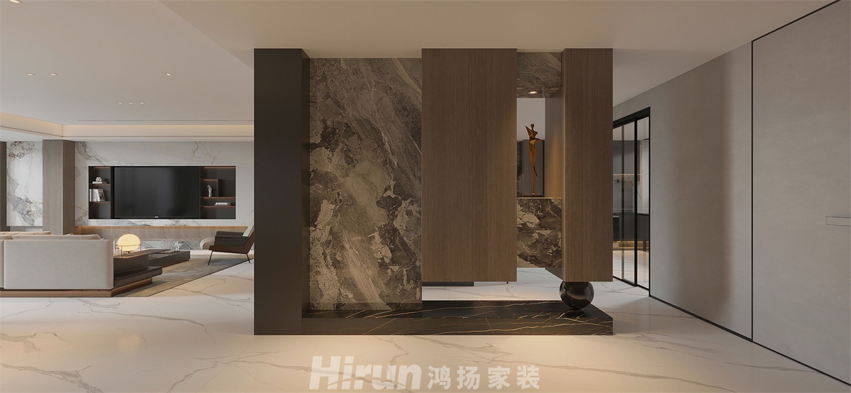 麓云國際320㎡雅致現代大平層 裝修案例效果圖-1