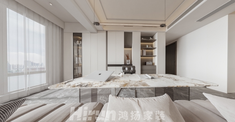 觀山印140㎡新裝飾主義四居室 裝修案例效果圖-2