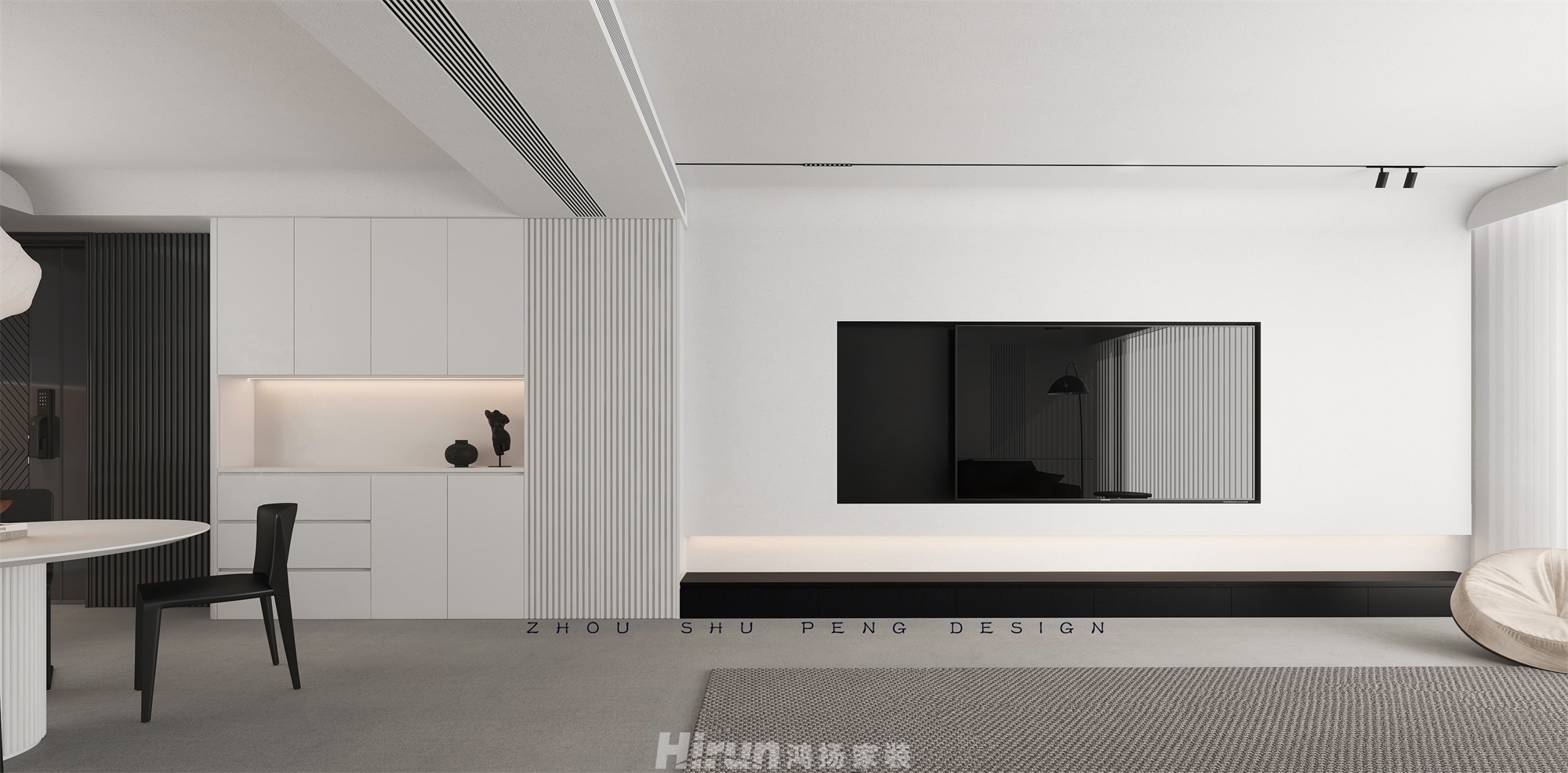 建發玖州觀瀾142㎡雅致現代四居室 裝修案例效果圖-2