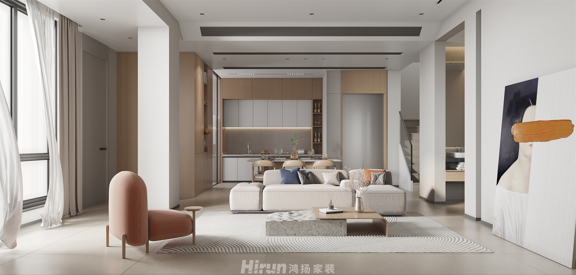 藍光·雍錦半島450㎡北歐之光別墅 裝修案例效果圖-2