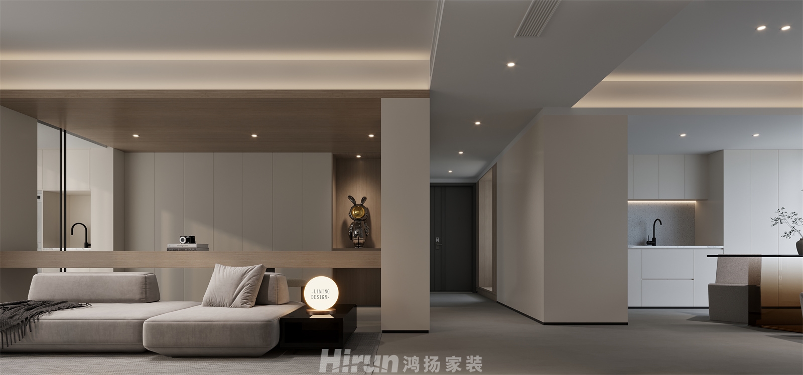 融科東南海180㎡雅致現代四居室 裝修案例效果圖-1