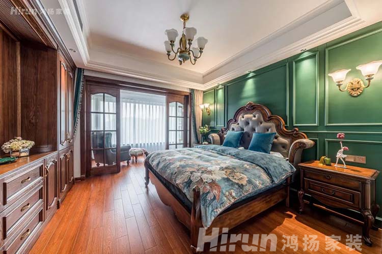 200㎡怎么裝修好看？鴻揚家裝美式陽光大平層，高逼格的家美爆了