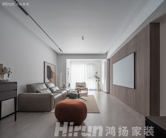 130㎡北歐風，原木色電視墻越看越喜歡，黑白撞色的廚房不要太高級！